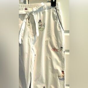 EUC Printfresh embroidered pj pants. Daughters of Triton print RARE w/pockets.